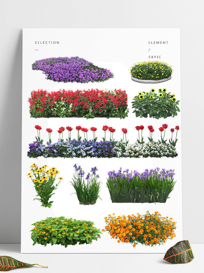 融合與共生 園林花卉之美與機械設備的硬朗線條